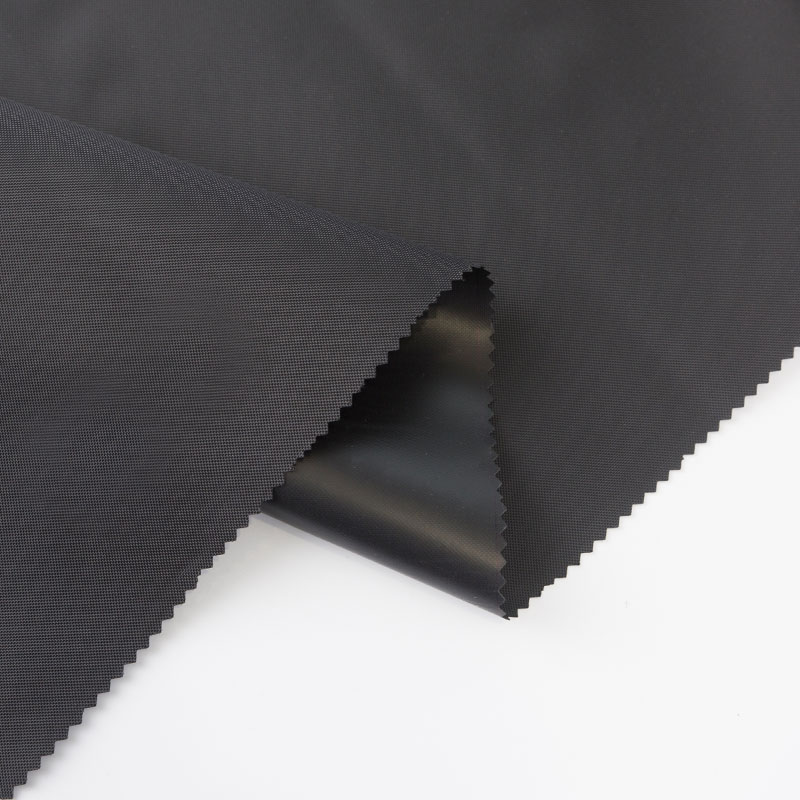 Tela de equipaje de PVC cubierta de tela Oxford negra cifrada 400d